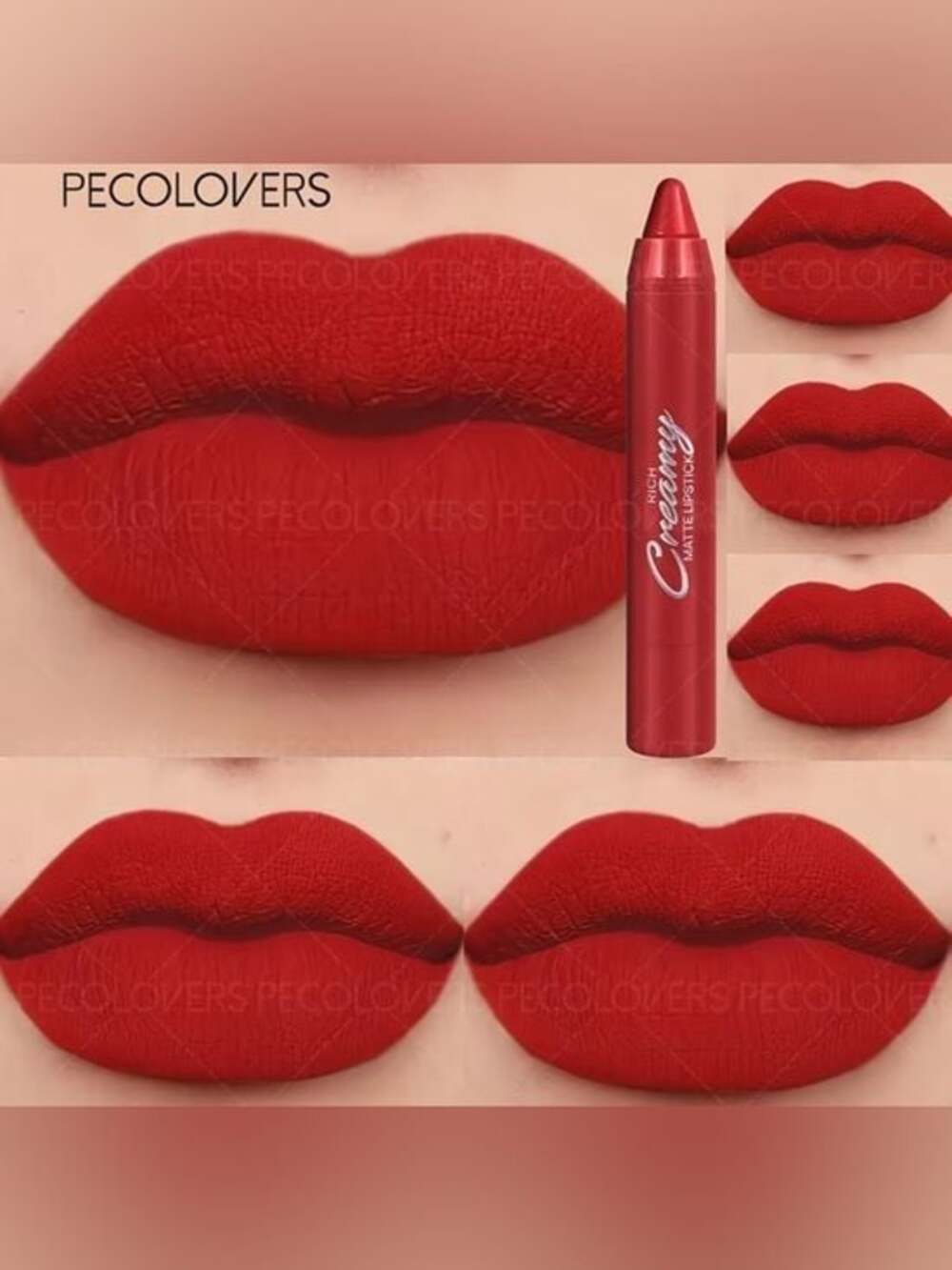 Creamy Matte Lipstick Crayon — Bold Red